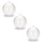 3.15-Inch Clear Plastic Fillable Christmas Ball Ornaments for DIY Projects: Set of 3